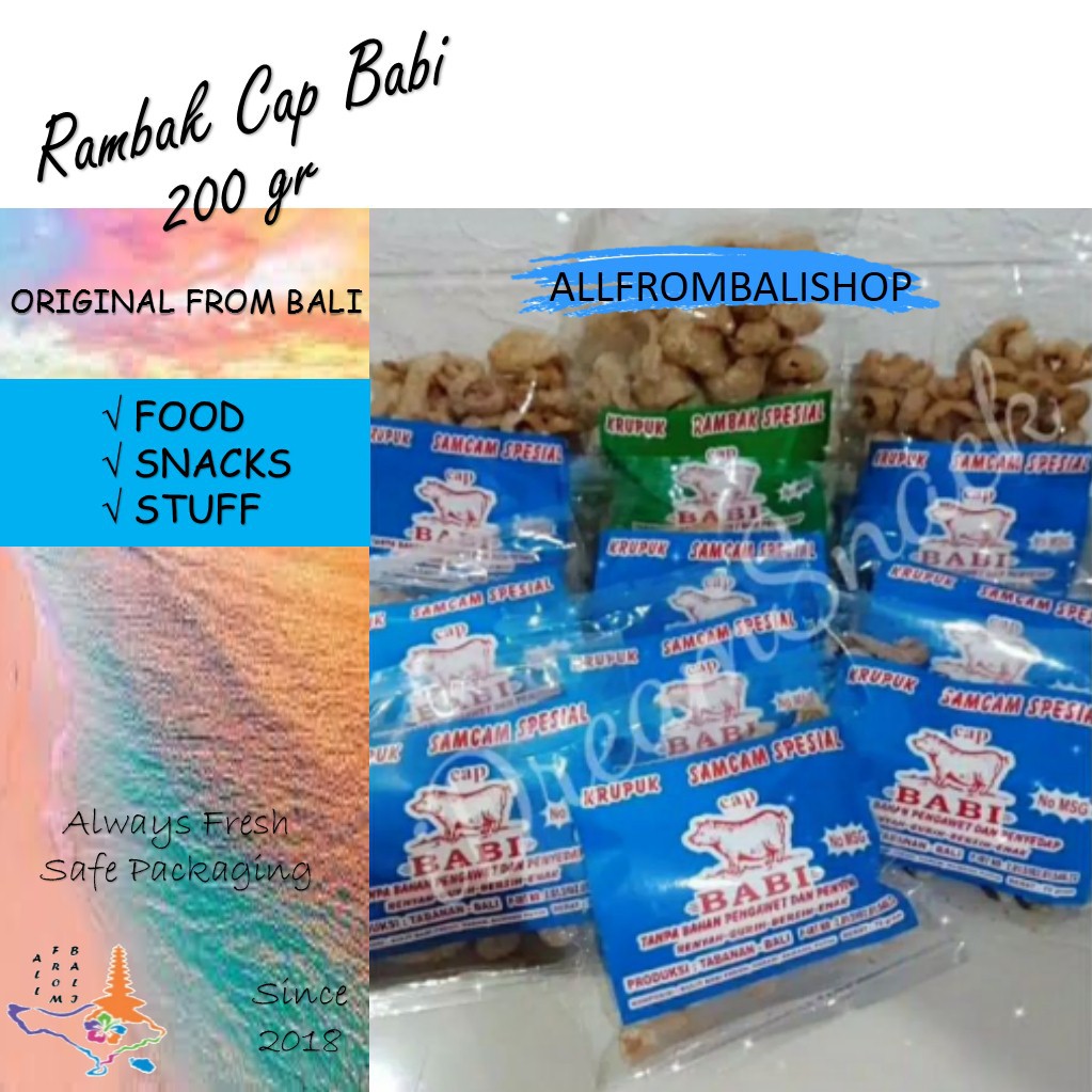 

KERUPUK RAMBAK / SAMCAN CAP BABI 200 GR