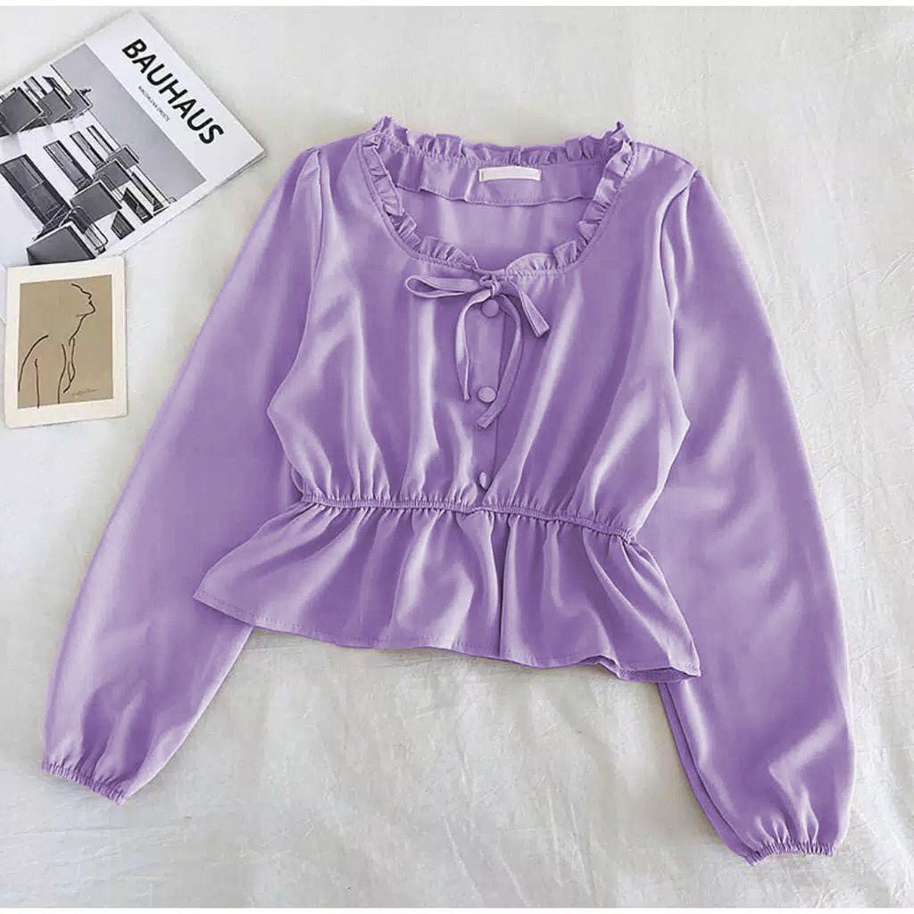 1KG MUAT 5PCS | MIKELA BLOUSE SHIRT TOP RUFFLE TALI HITS OOTD SELEBGRAM FASHION GROSIR MURAH WANITA