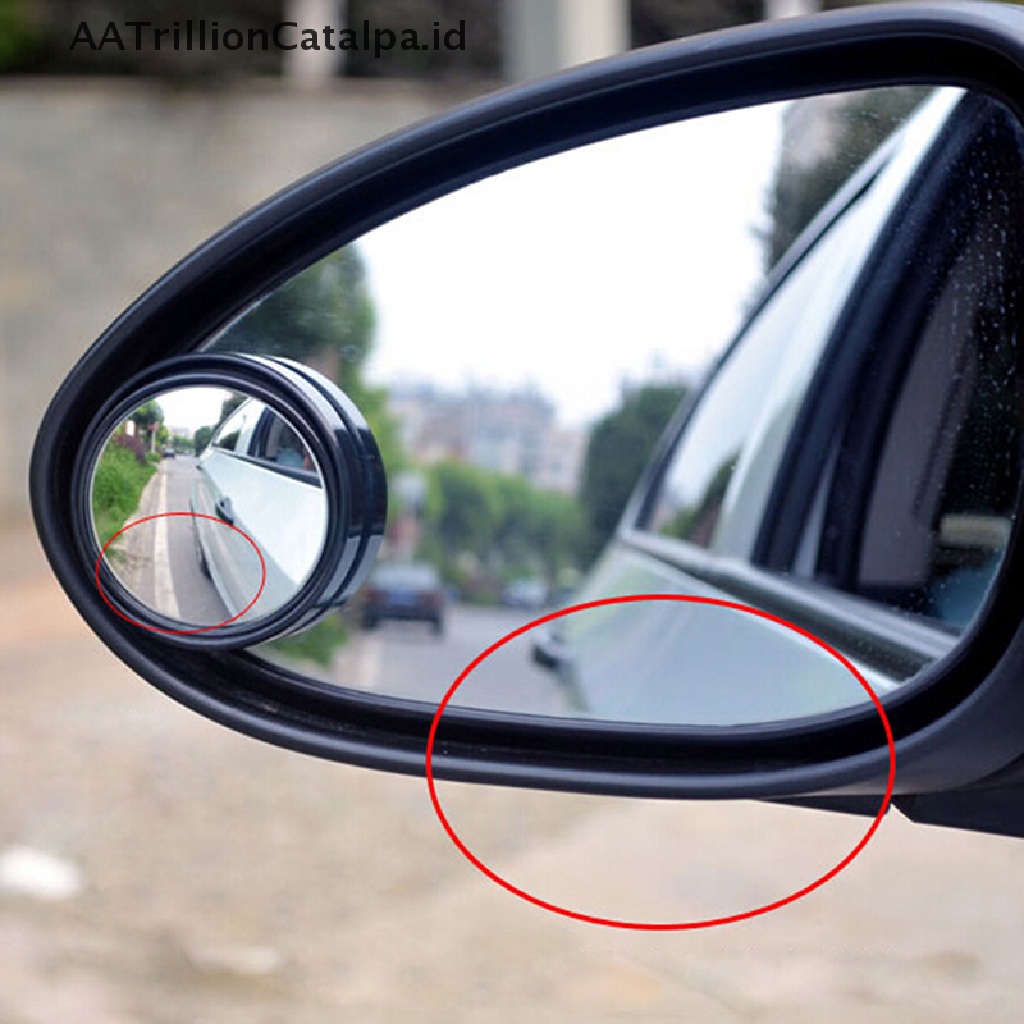 Aatrillioncatalpa 1PC Kaca Spion blind spot 360 Derajat Warna Hitam Untuk Mobil° Kaca Spion Sudut adjustable