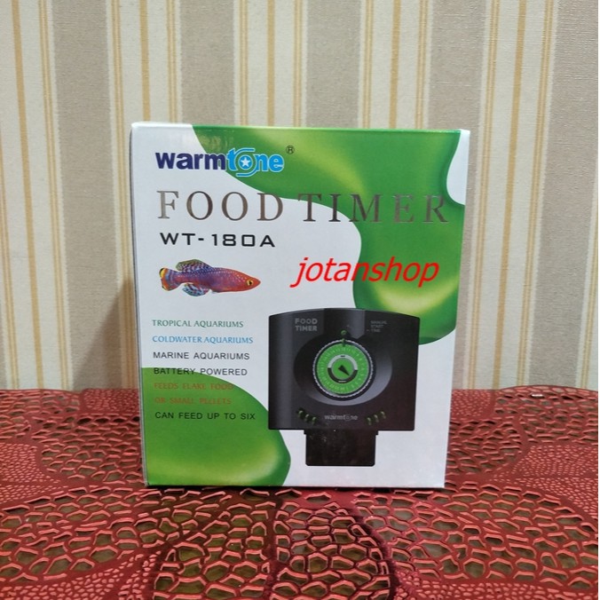 WARMTONE auto feeder fish food timer automatic pemberi makan ikan otomatis