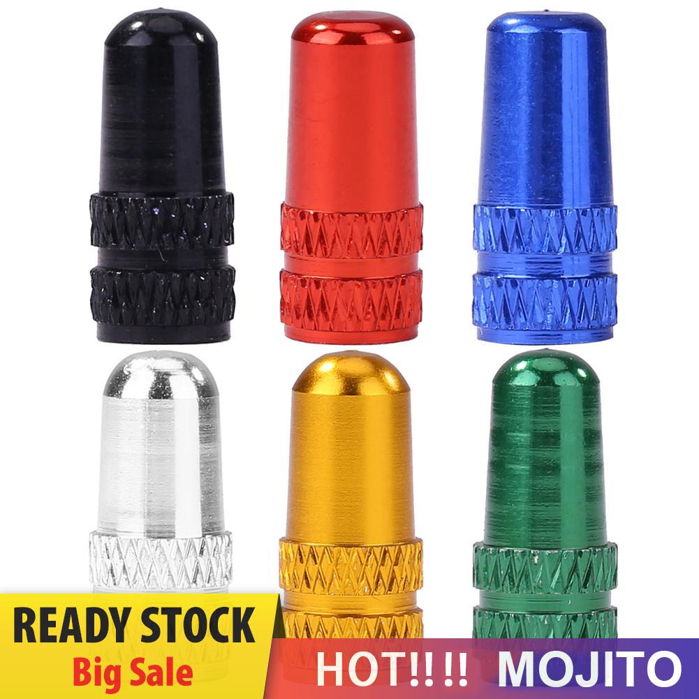 MOJITO Aluminum Alloy MTB Bicycle Tire Gas Nozzle Valve Caps Cycling Dust Cover