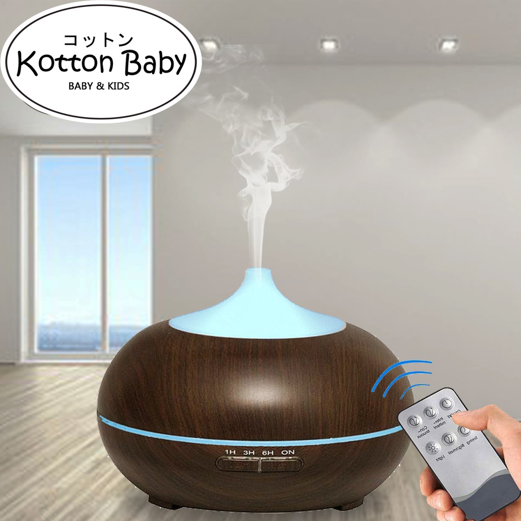 Humidifier Model Kayu Wooden Diffuser 400ml Kuncup / 300ml Jamur (+remote) Wooden Essential Oil Humidifier pelembab udara Aromaterapi pengharum ruangan