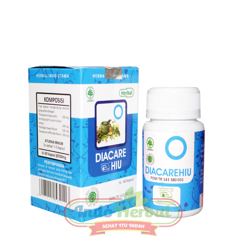 Herbal Diacare HIU Obat Diabetes | Obat Kencing Manis Isi 60 Kapsul