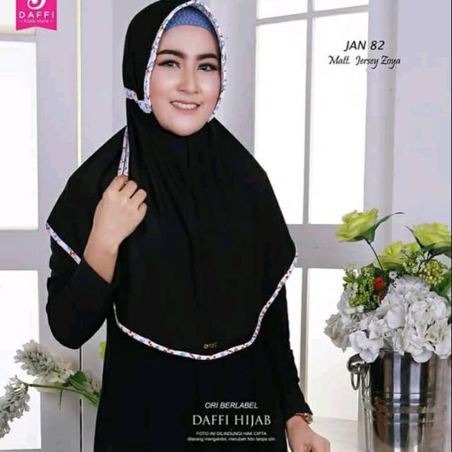 jilbab serut ori daffi (hitam)