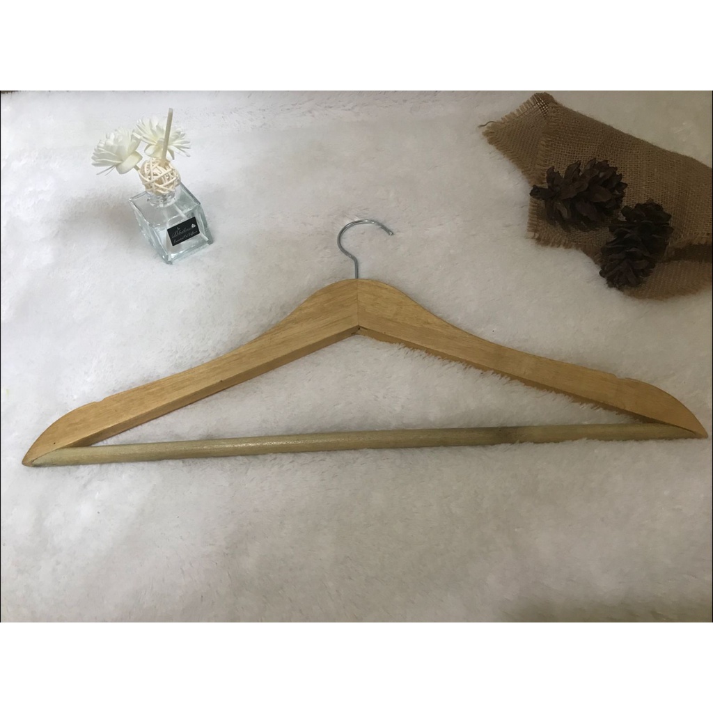 Hanger kayu nat dewasa 2 TEBAL | Hanger kayu Dewasa (Wood) ( BISA COD )