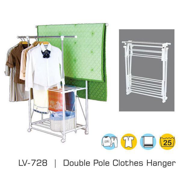 Jemuran Lantai Liveo Double Pole Telescopic Clothes Hanger Jemuran Lantai Liveo Double Pole Telescopic Clothes Hanger