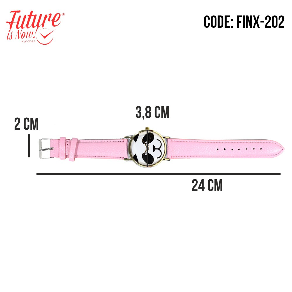 FINX-202 - Jam tangan fashion wanita analog - leather strap - 5 pilihan warna