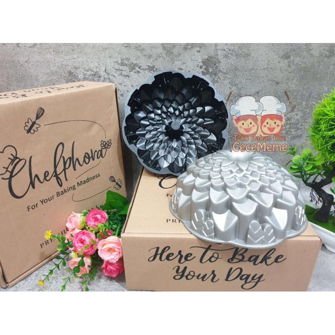 

Chefphora Loyang Cetakan Kue Bolu Puding Tulban Flower Daisy Bundt Pan Promo Hari Ini