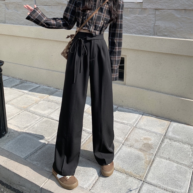 Celana Kulot Highwaist Wanita Premium Korean Style Celana Panjang Loose Terbaru Hitam