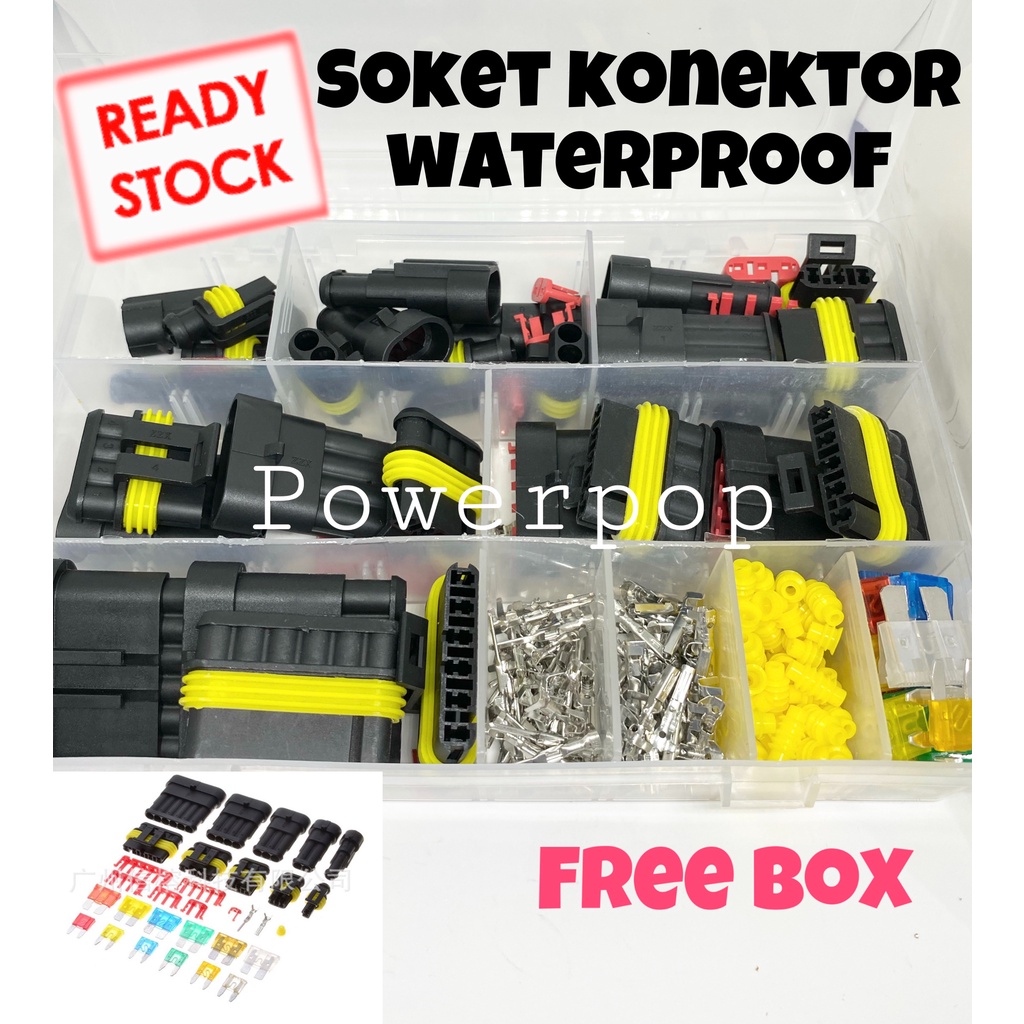 Jual Socket Konektor Kable Waterproof Motor Mobil / Soket Cable Anti ...