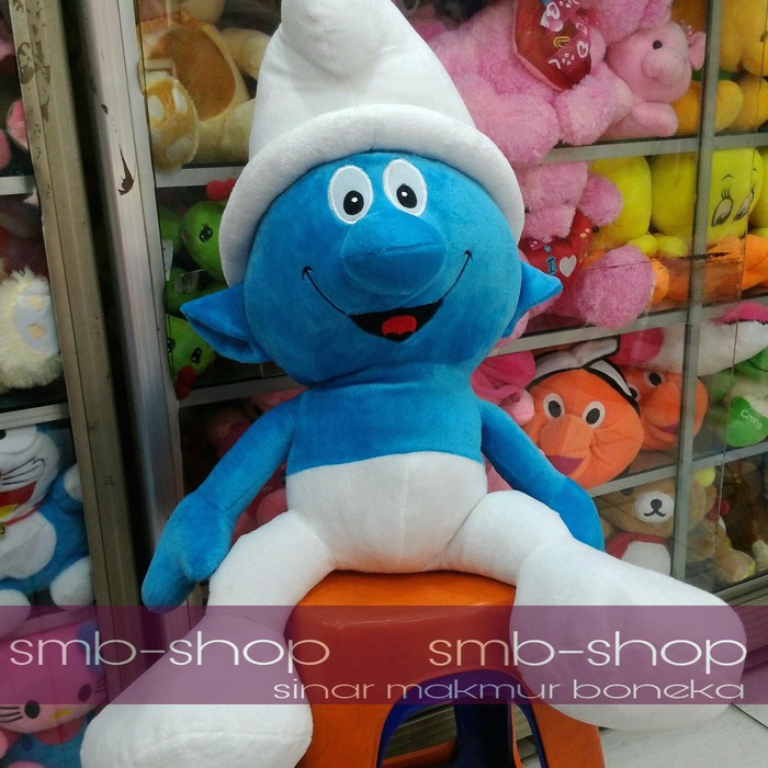 Boneka Smurf Jumbo Lucuu Soft Yelvo