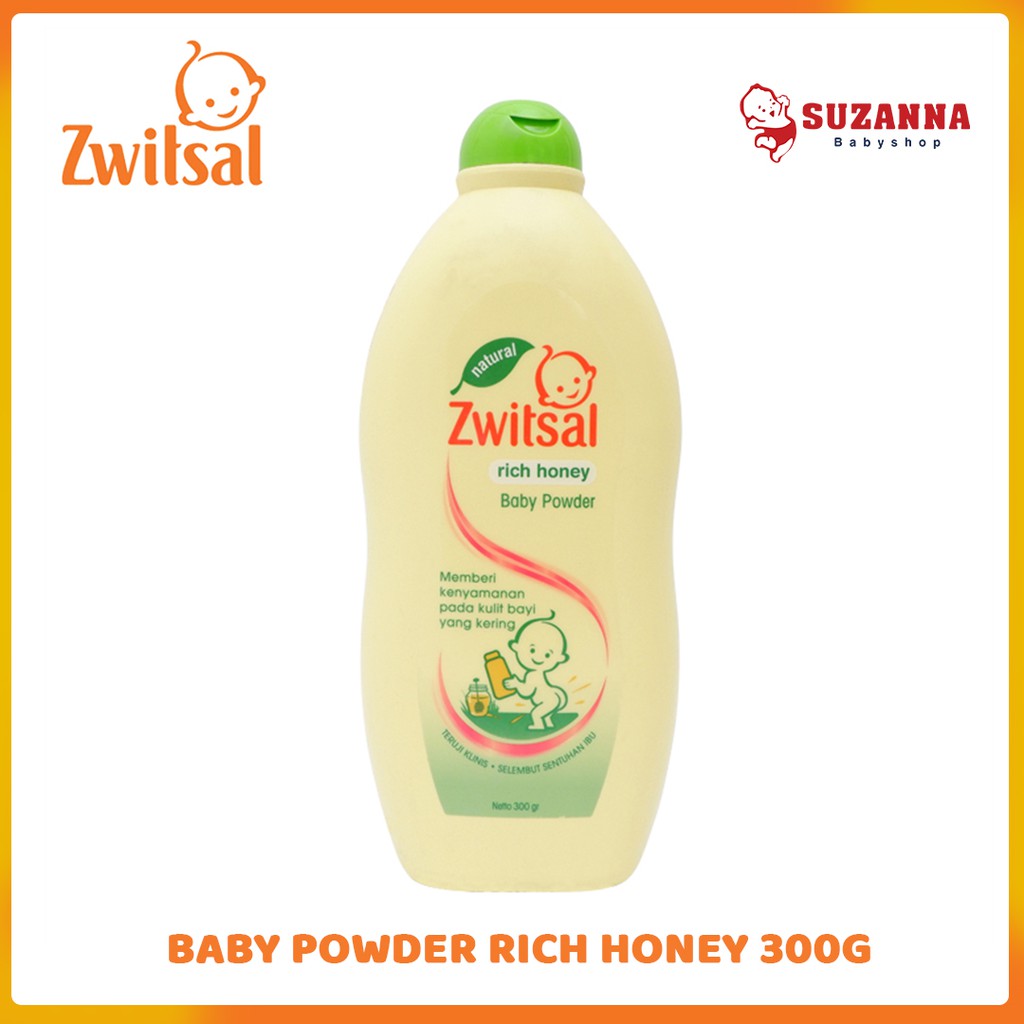 ZWITSAL Baby Powder Rich Honey 300g Bedak bayi
