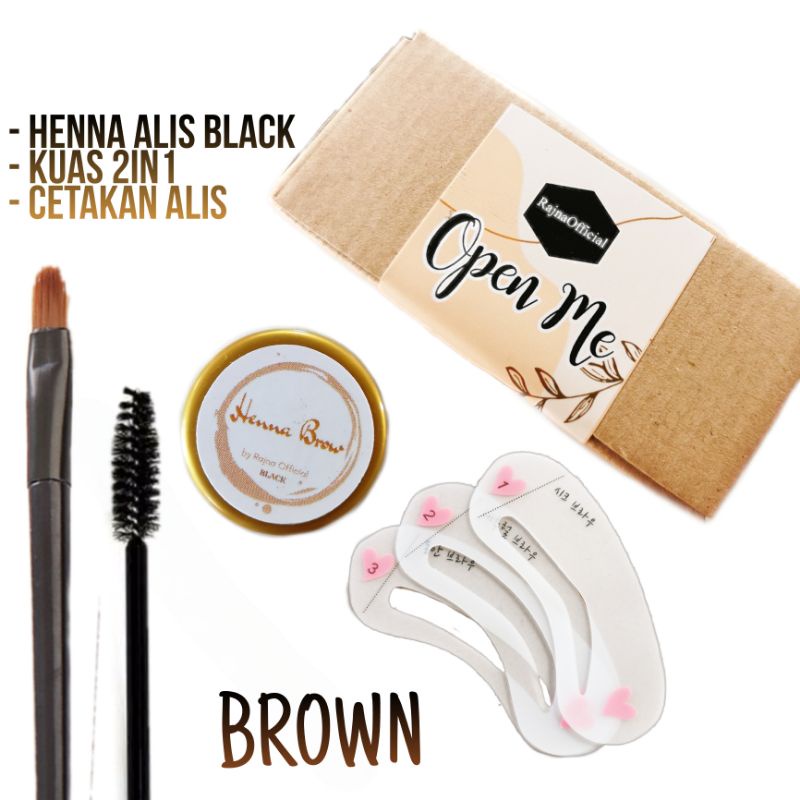 ORIGINAL EYEBROW TINT KIT 3 IN 1 BY RAJNA / HENNA ALIS HALAL