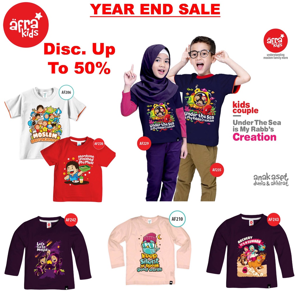 CUCI GUDANG Kaos AFRAKIDS Seri 1 Kaos Anak Lengan Pendek &amp; Kaos Anak Lengan Panjang # Kaos anak # Kaos Afrakids Perempuan # Kaos Anak Laki Laki # Kaos Anak Perempuan # Kaos Anak Cowok # Kaos Anak Perempuan Lengan Panjang