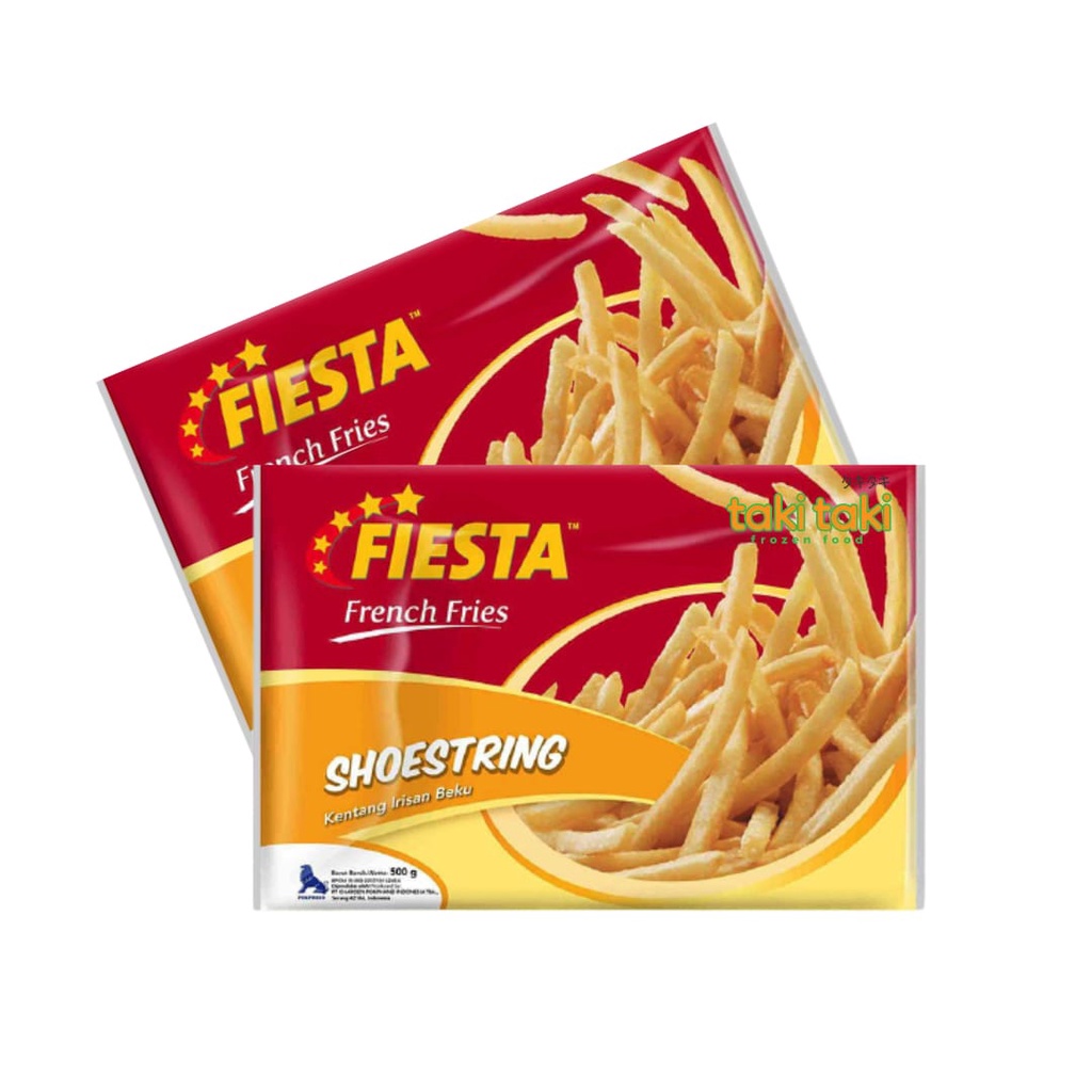 

Fiesta Kentang Shoestring, Kentang Goreng, Kentang Beku Fiesta kemasan 500gr