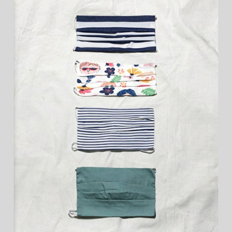 Headloop Navy Faces Cloth Mask by COTTONINK X IDEKUHANDMADE