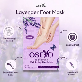 Image of (READY) Oseyo Efero MASKER KAKI Baby Foot Mask Exfoliating Peeling Lavender