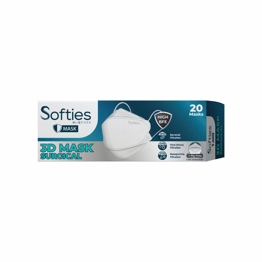 Softies 3D Surgical Mask KF94 Model Box Isi 20 pcs OJ