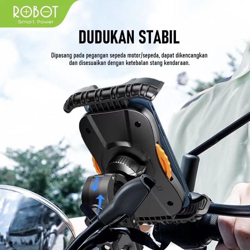 ROBOT RT-MH03 Holder HP Motor Motorcycle / Holder Sepeda Bicycle Stand Garansi Resmi 1 Tahun