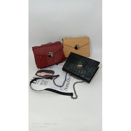 tas selempang murah- croco blackmoon- slingbag