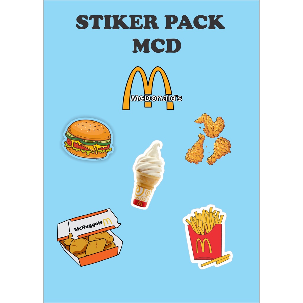 

CETAK/JUAL STICKER PACK MURAH MERIAH DESIGN MC'DONALDS
