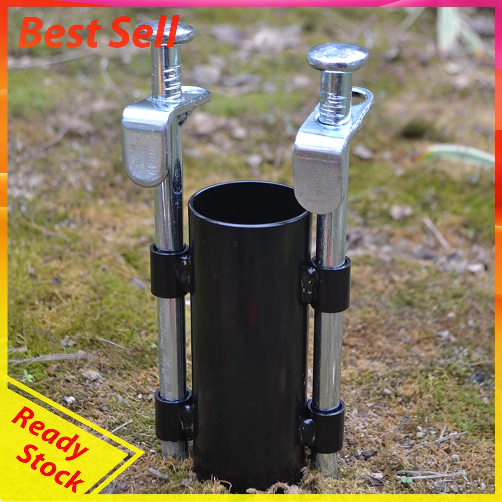 Iron Tent Awning Rod Holder Outdoor Camping Canopy Pole Holder Fixed Tube