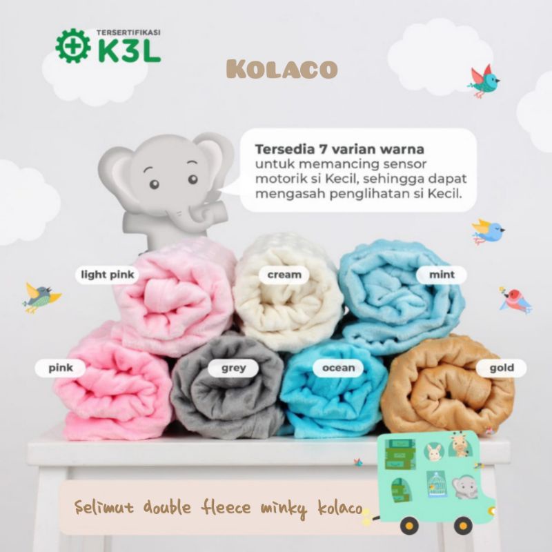 [rumahbayipdg] BEST SELLER Selimut bayi double fleece 102×76cm  Carter bubble