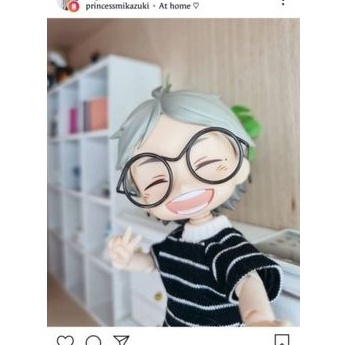 kacamata aksesoris nendoroid doll 1/8 1/6 16cm kepala barbie yuna