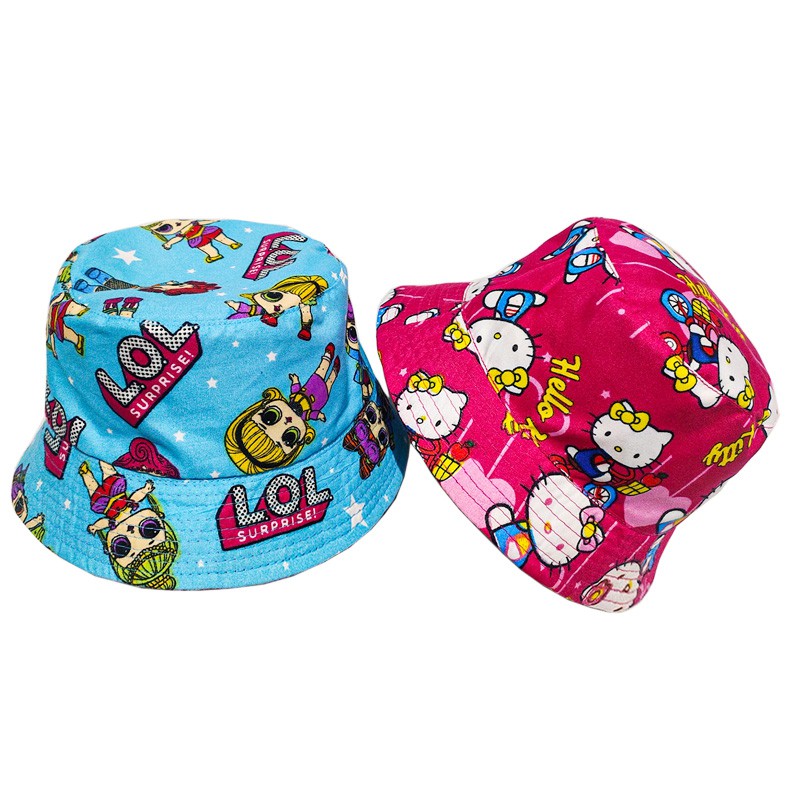 Topi Bucket Anak Karakter Bolak Balik /Topi Anak Karakter 2-10 Tahun/ Bucket Anak