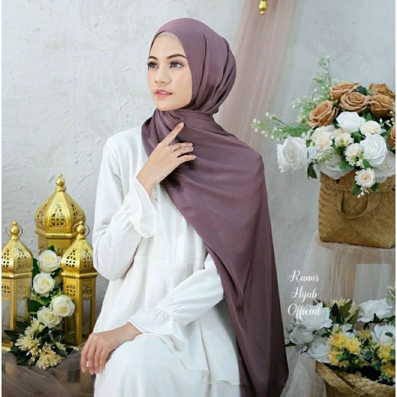 Pashmina Crinkle Textured Silk Malay Original/Crinkle Texture Silk