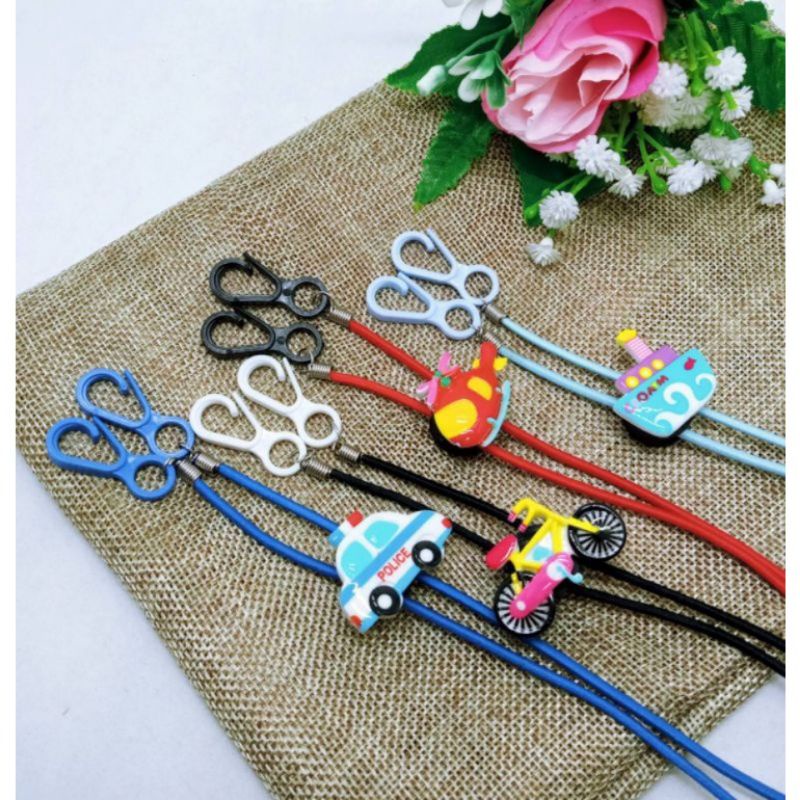 strap masker anak strap masker karakter transportasi strap masker cowok