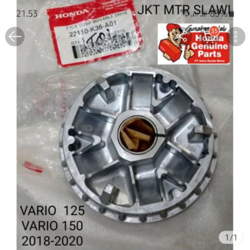 22110-K36-A01 rumah roller, kipas roller vario 150 &amp; vario 125 2012-2021 ori honda ahm asli honda