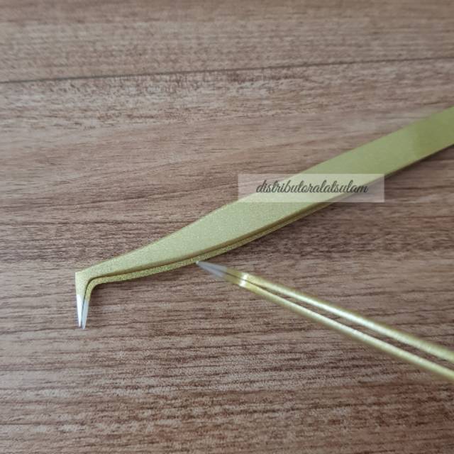 Pinset Volume Gold untuk bulumata volume / dimensi / mega volume