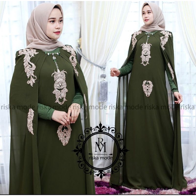 Kaftan Merak full Ceruty Free Gamis Manset Original RM Butik