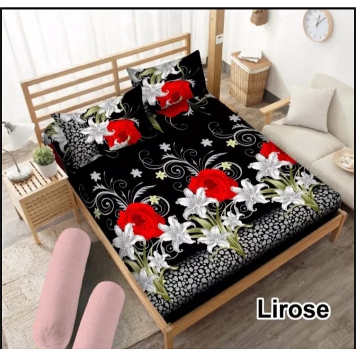 SPREI SET MURAH TERLARIS UKURAN 160X200 TINGGI 20CM MOTIF BUNGA &amp; KARAKTER BERIKUT SARUNG BANTAL 7 SARUNG GULING