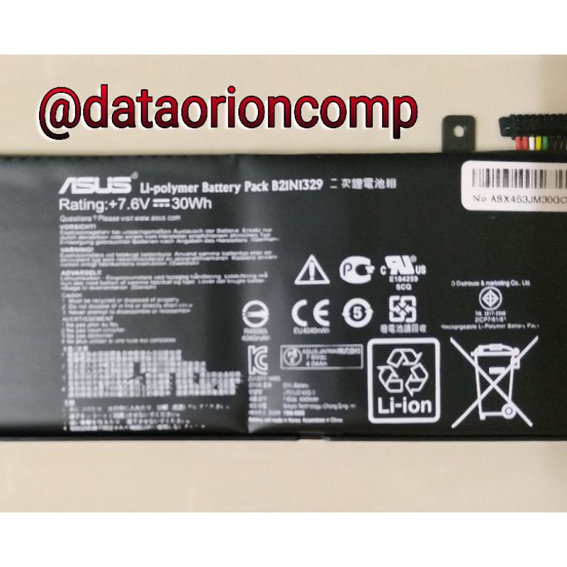 Baterai Battery ASUS X453 X453M X453MA X453S X453SA X453DC X553 X553S X553SA X553A B21N1329