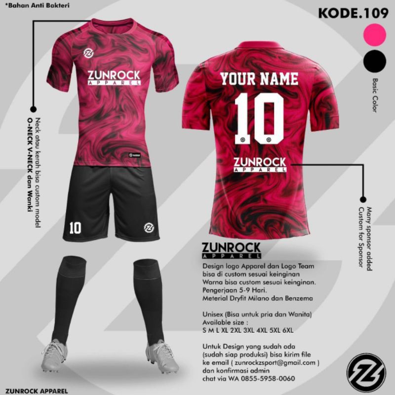 Baju Olahraga Pria Jersey futsal volly bola badminton setelan printing custom