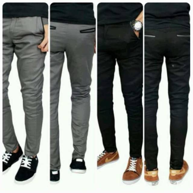 Celana Chino Pria Bahan Adem Nyaman Katun Strecth/Melar Cocok Buat Musim Dingin Kualitas