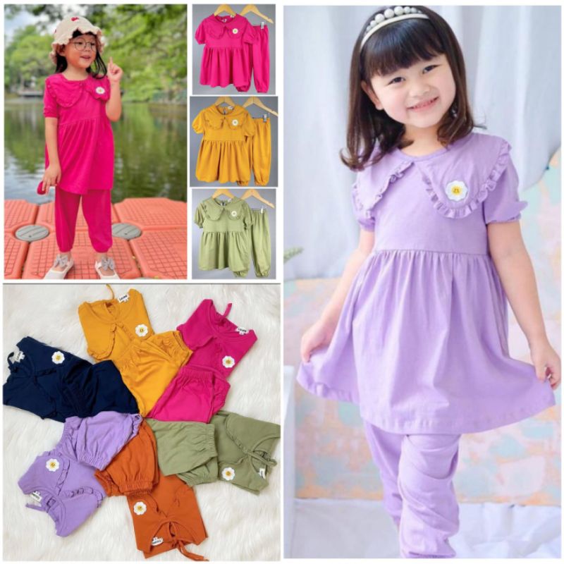 setelan anak DAISY SMILEE  1-5th / set anak polos setcel