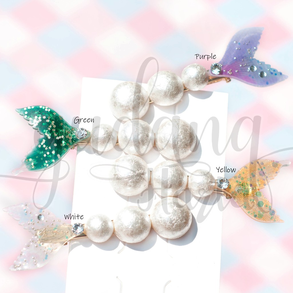 Jepit Rambut Mermaid Tail Pearl Mutiara Cantik Unik Lucu Jepit Murah Hairclip GH 201199