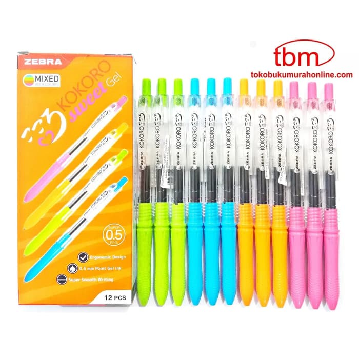 

TERBARU BOLPEN KOKORO SWEET COLOUR BARREL ZEBRA 0.5 BLACK