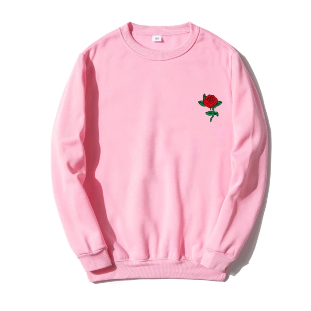 Flower Basic Sweater II Flower Sweater Crewneck II Sweatshirt II SIZE M - XL ( Pria &amp; Wanita / Anak &amp; Dewasa )