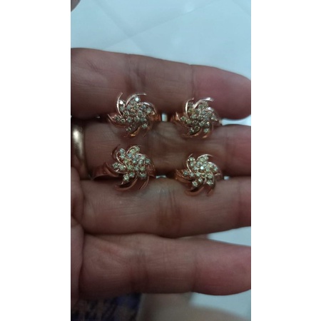 ACC cincin Berlian medan cincin kipas 1.4gram