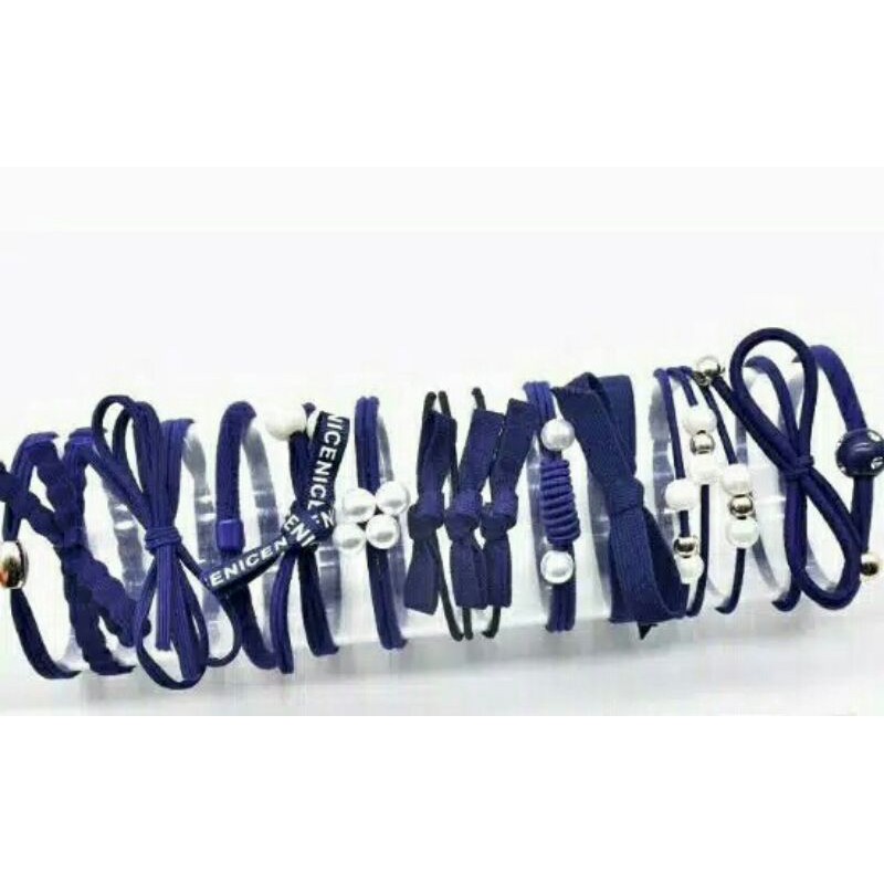 ikat Rambut 12 Pcs free Tabung Kunciran Rambut