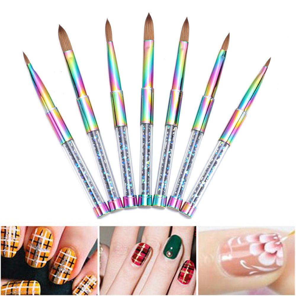 Suyo 1PC Sable Kuas Lukisan Kuku DIY Akrilic Bubuk Alat Nail Art Ukir