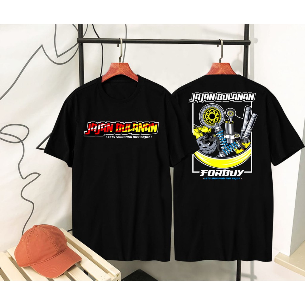 Kaos murah Kaos distro murah baju  distro pria t-shirt murah combed30s bulanan hitam