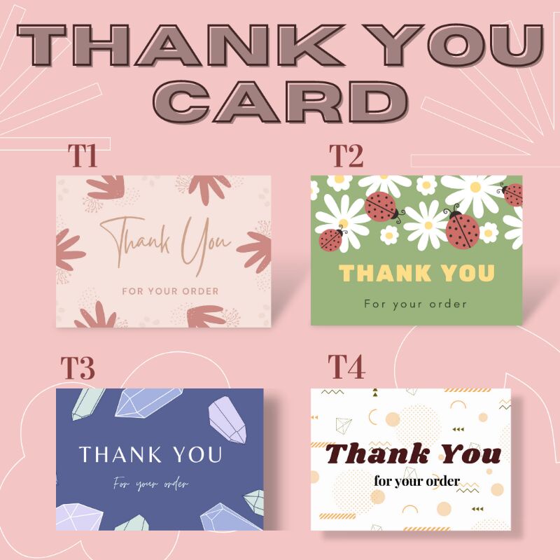 

[BISA CUSTOM] Thank You Card Murah free design