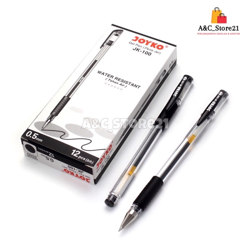 

PULPEN GELL JOYKO JK-100 / PULPEN CAIR TINTA HITAM [ Satuan ]