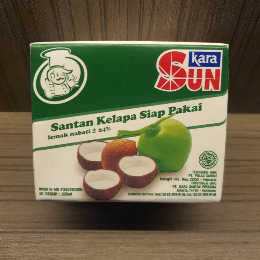 

Sun Kara Santan Kelapa Siap Pakai HALAL BPOM 200 Ml