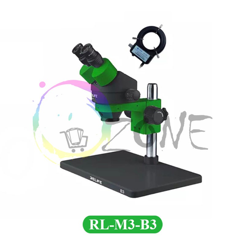 MICROSCOPE MIKROSKOP BINOCULAR RELIFE RL-M3 ZOOM STEREO + LED LAMP